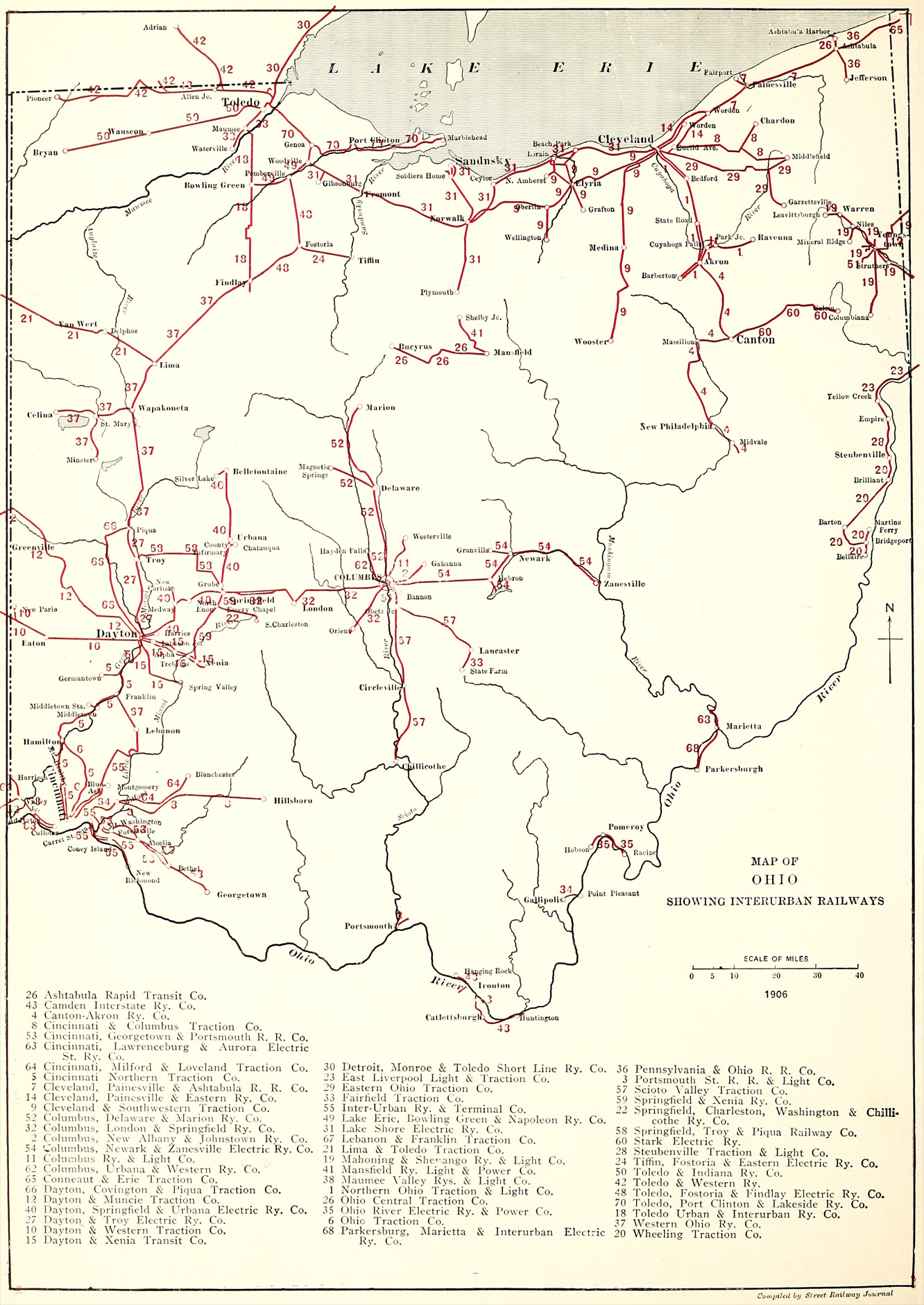 Toledo — Maps; Alliance — Maps; Wheeling — Maps; Canton, OH — Maps; Lancaster, OH — Maps; Mansfield — Maps; Pomeroy — Maps; Penn-Ohio System — Maps; Port Clinton — Maps; Portsmouth, OH — Maps; Fostoria — Maps; Conneaut — Maps; Eastern Ohio — Maps; Dayton — Maps and Plans; Cleveland — Maps and Plans; Cincinnati — Maps and Plans; Columbus, OH — Maps and Plans; Lake Shore Electric — Maps and Plans; Akron — Maps and Plans; Cleveland & Southwestern — Maps and Plans; Painesville — Maps and Plans; Ashtabula — Maps and Plans; Zanesville — Maps and Plans; Portsmouth, OH — Miscellaneous Photos