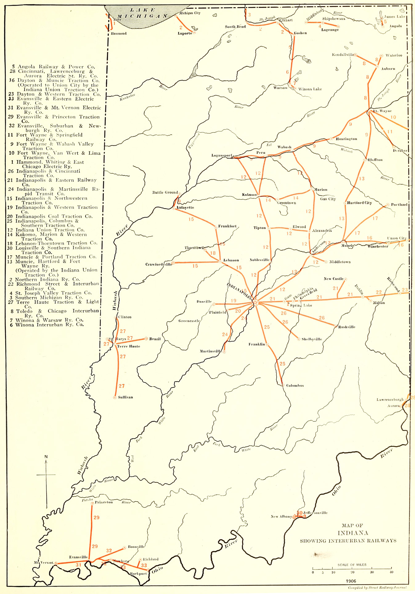 New Albany — Maps; Fort Wayne — Maps; Evansville — Maps; South Bend — Maps; Hammond — Maps; Gary — Maps; Interstate Public Service — Maps; Indianapolis — Maps and Plans; Terre Haute — Maps and Plans; Union Traction of Indiana — Maps and Plans; Jeffersonville — Maps and Plans; Michigan City — Maps and Plans