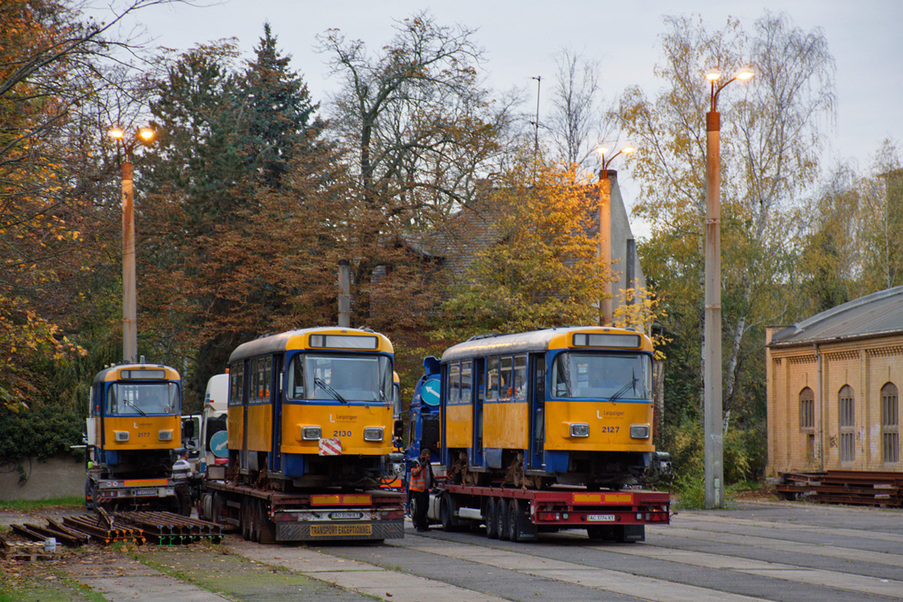 Лейпциг, Tatra T4D-M1 № 2130; Лейпциг, Tatra T4D-M1 № 2127; Лейпциг — Отправка трамваев Tatra в Украину