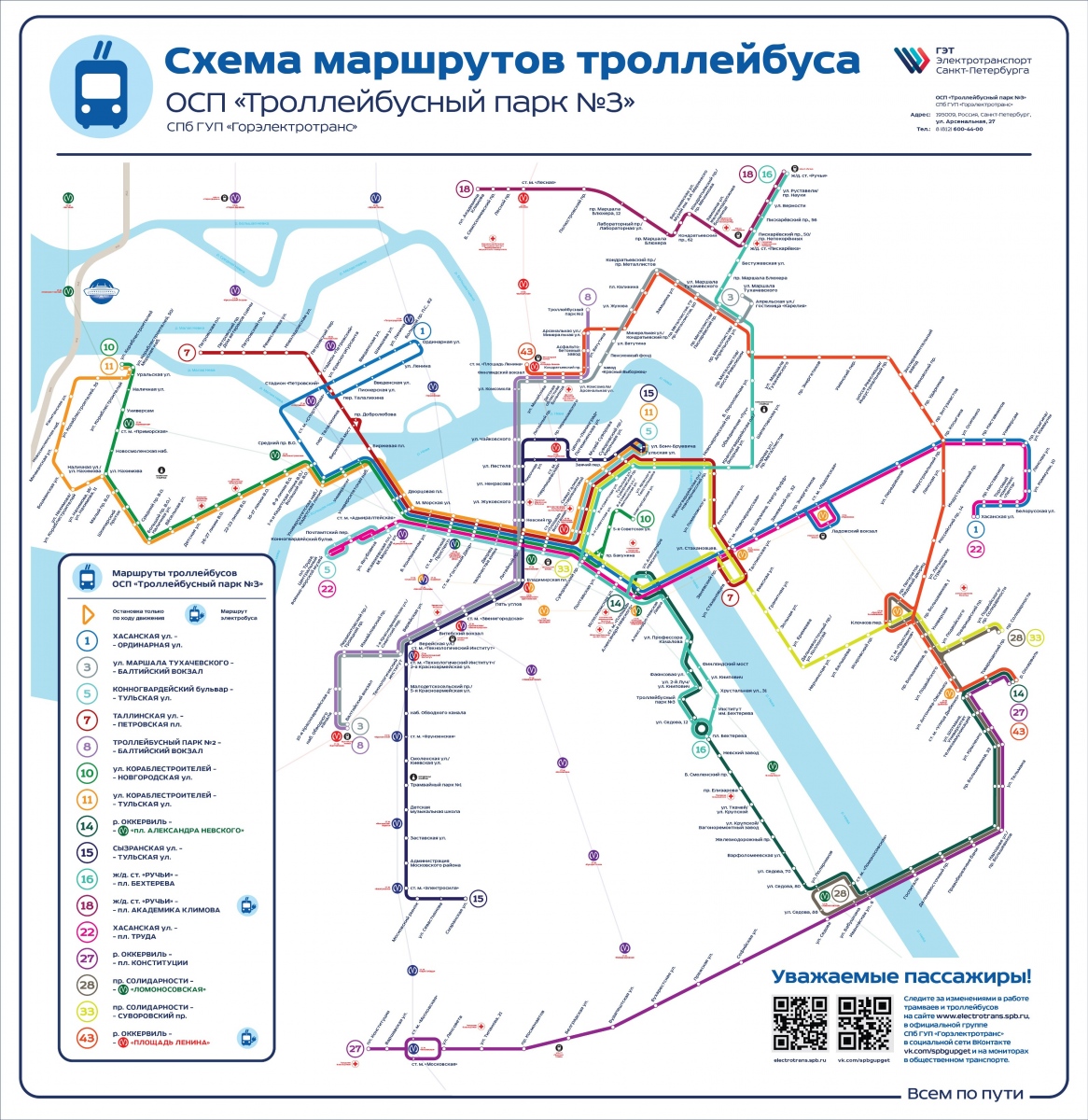 Санкт-Петербург — Схемы отдельных маршрутов