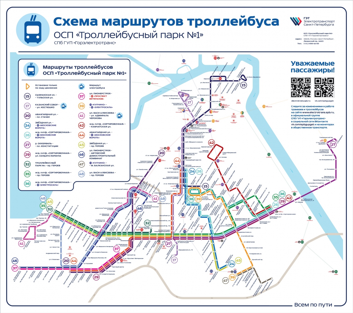 Санкт-Петербург — Схемы отдельных маршрутов