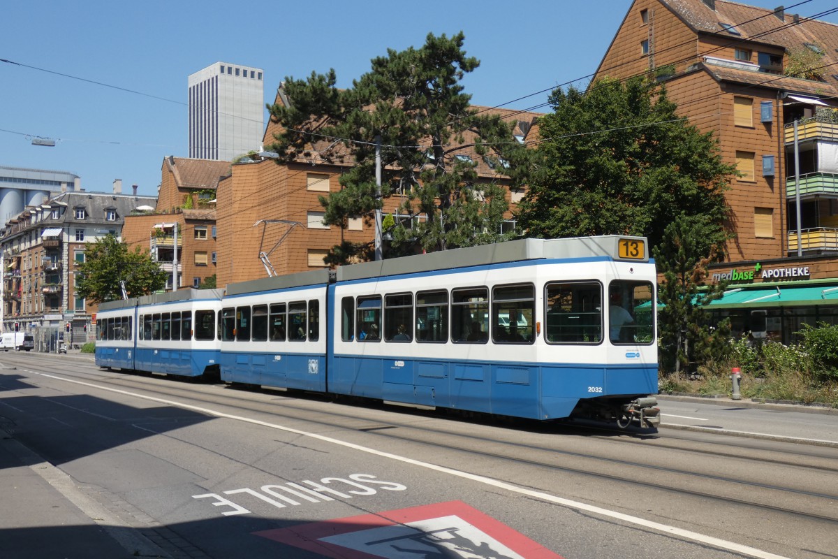 Цюрих, SWS/SWP/BBC Be 4/6 "Tram 2000" № 2032