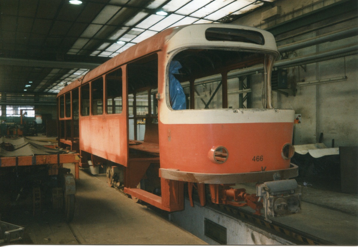 Dresden, Tatra T4D nr. 222 466; Dresden — Tram depot Tolkewitz (closed in 2003)