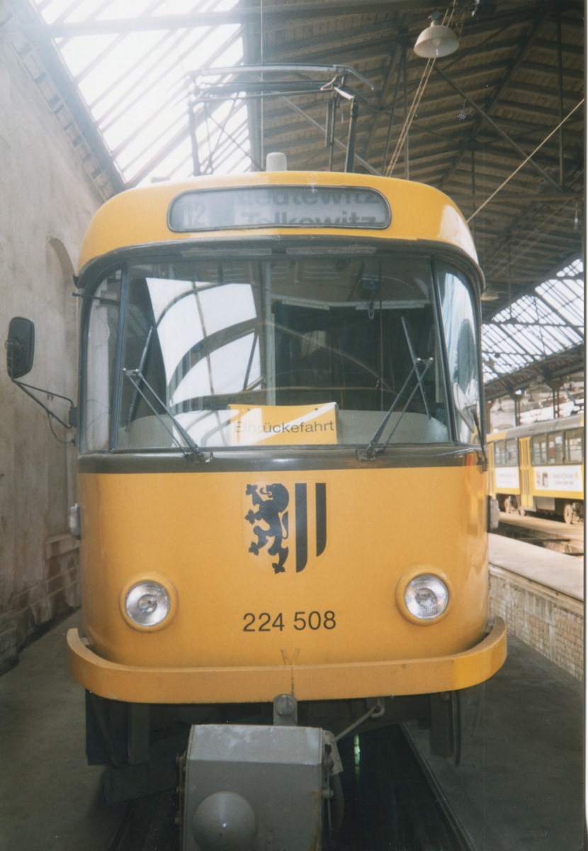 Дрезден, Tatra T4D-MI № 224 508; Дрезден — Трамвайное депо Толькевиц (закрытые 2003)