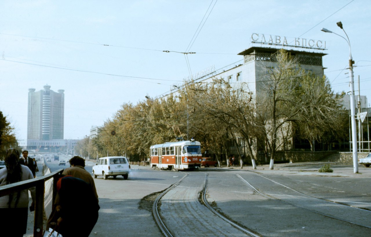 Ташкент, Tatra T3SU № 2515; Ташкент — Старые фотографии; Ташкент — Трамвайная сеть и инфраструктура