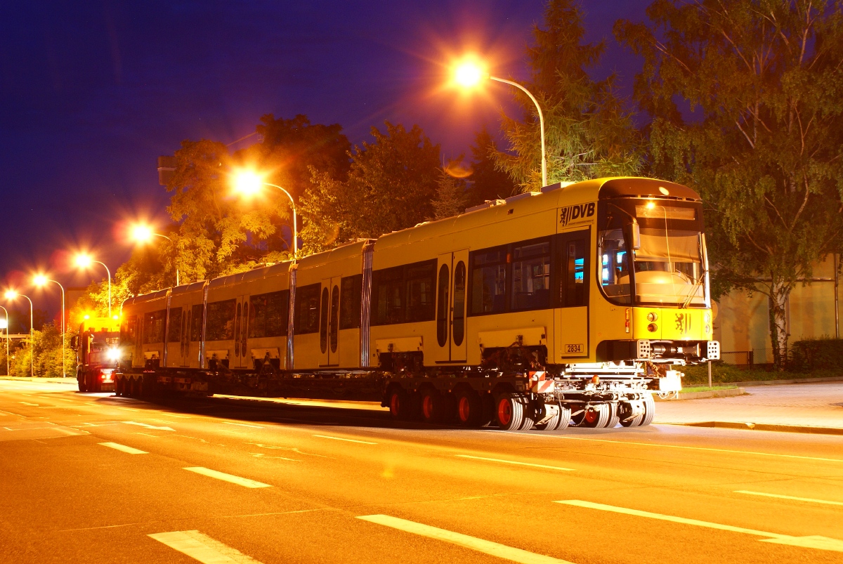 Дрезден, Bombardier NGT D12 DD № 2834; Баутцен — Перевозки трамвайных вагонов