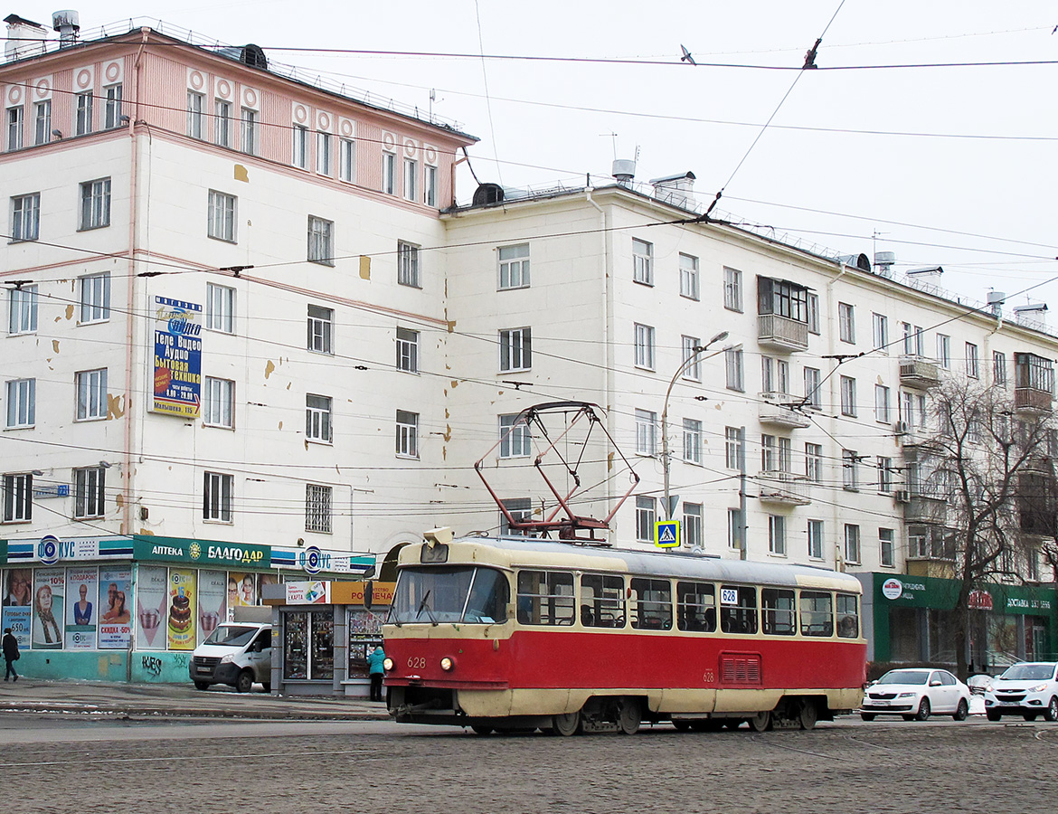 Екатеринбург, Tatra T3SU (двухдверная) № 628