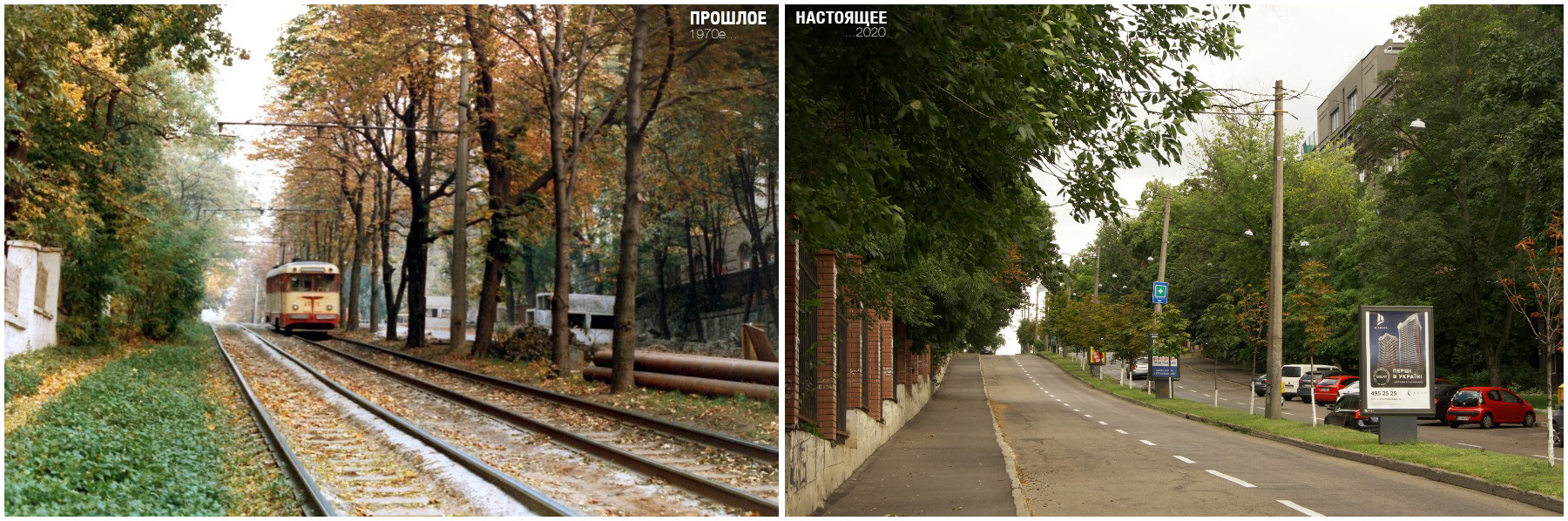 Kijevas — Project "Past and Present"; Kijevas — Tramway lines: Closed lines