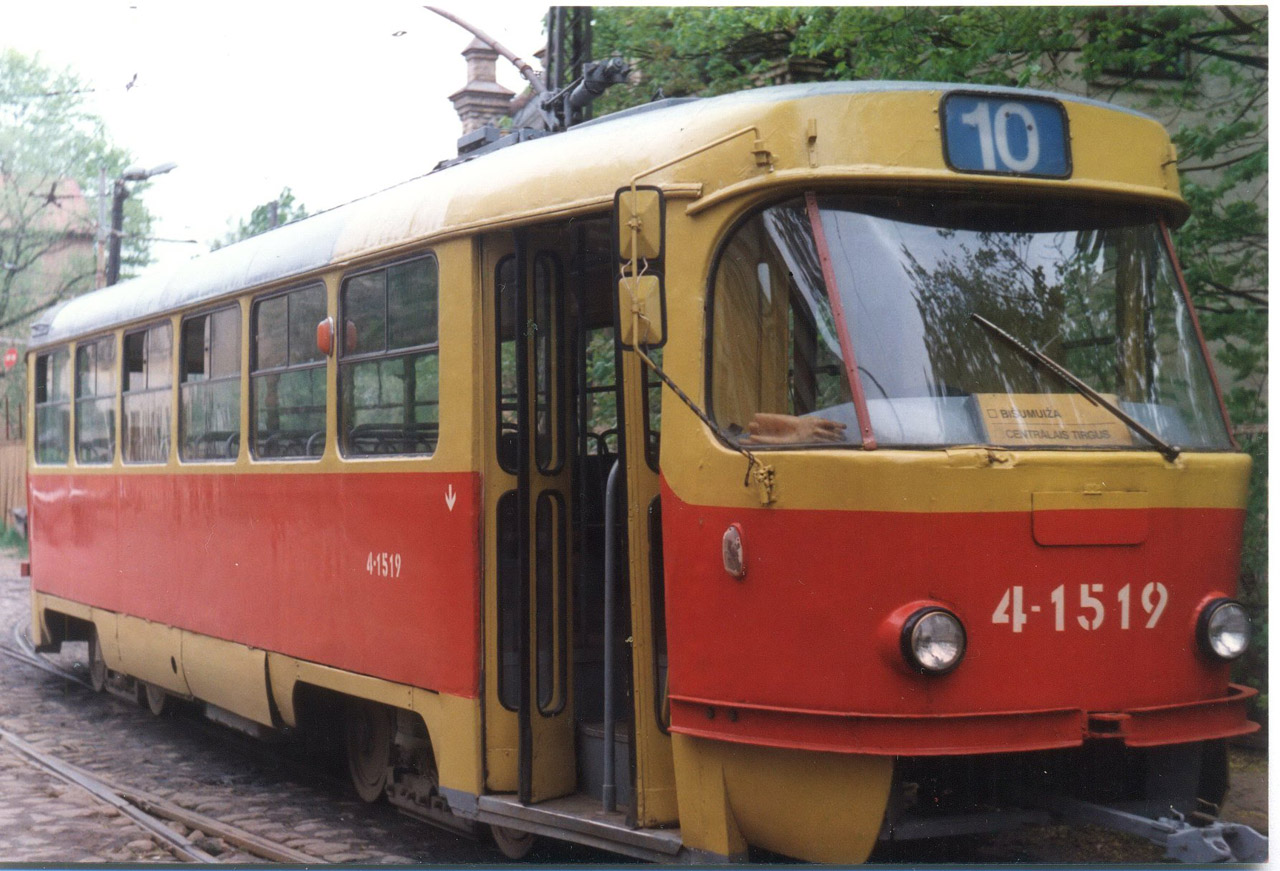 Рига, Tatra T3SU (двухдверная) № 4-1519