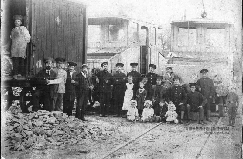 Кременчуг, Двухосный моторный вагон № 2; Кременчуг — Исторические фотографии — Электрический трамвай (1899-1922)
