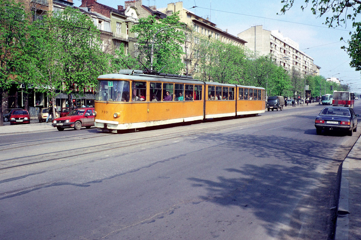 Sofia, T8M-730 (Sofia 70) # 799; Sofia — Historical — Тramway photos (1990–2010)
