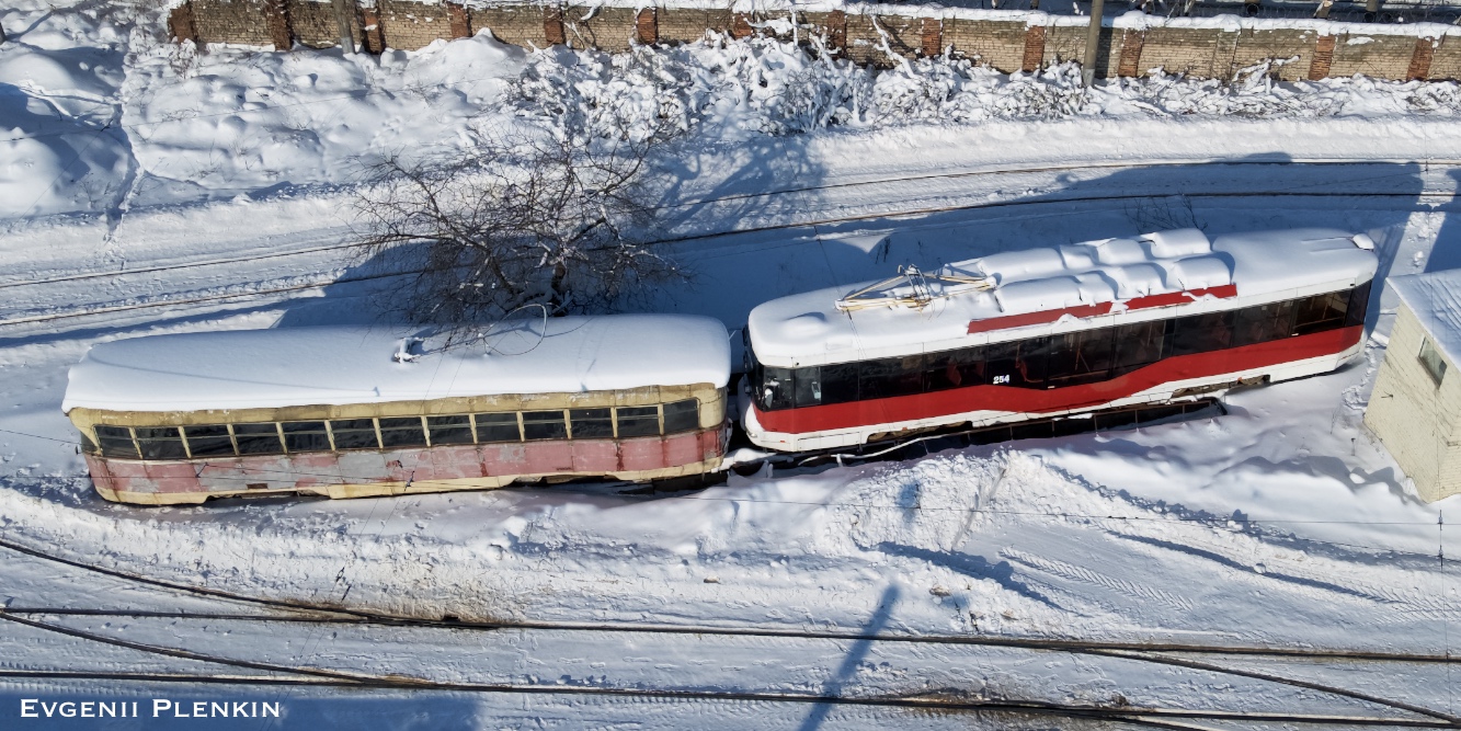 Смоленск, РВЗ-6М2 № 110; Смоленск, БКМ 62103 № 254; Смоленск — Нецелевое использование, музейные т/с; Смоленск — Трамвайное депо