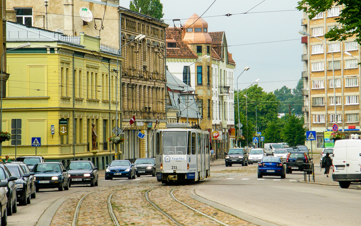 Лиепая, Tatra KT4SU № 233; Лиепая — Трамвайные линии и инфраструктура