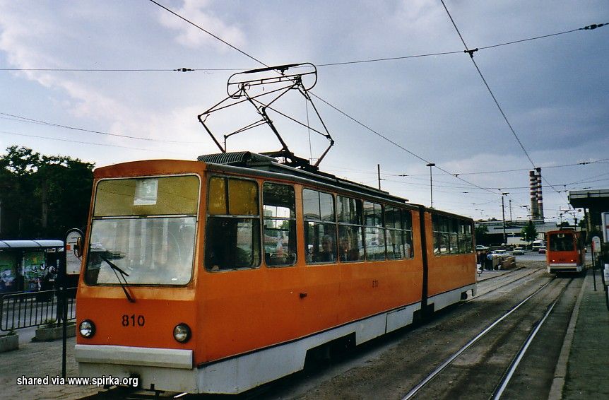 София, Т6М-700 F № 810; София — Исторически снимки — Трамвайни мотриси (1990–2010)