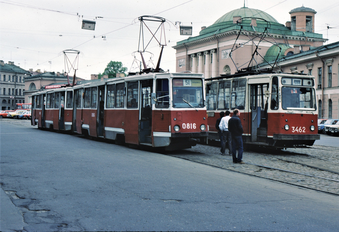 Санкт-Петербург, 71-605 (КТМ-5М3) № 0816; Санкт-Петербург, ЛМ-68М № 3462