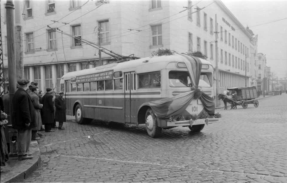 Plovdiv, MTB-82 Nr. 101; Plovdiv — Historical —  Тrolleybus photos; Plovdiv — Opening of the trolleybus transport in Plovdiv — January 6, 1956