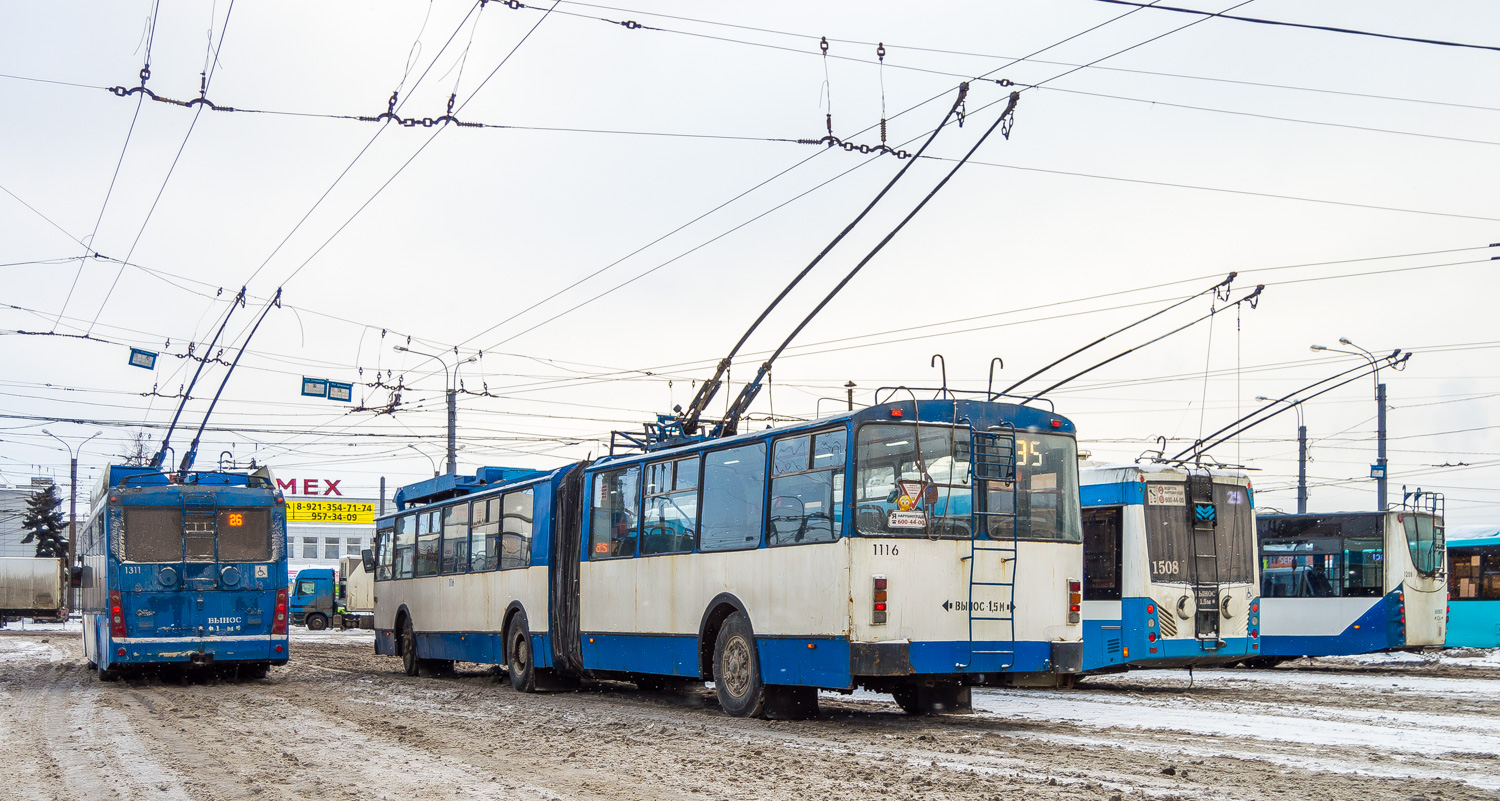 Санкт-Петербург, Тролза-5265.00 «Мегаполис» № 1311; Санкт-Петербург, ЗиУ-683БМ1 № 1116