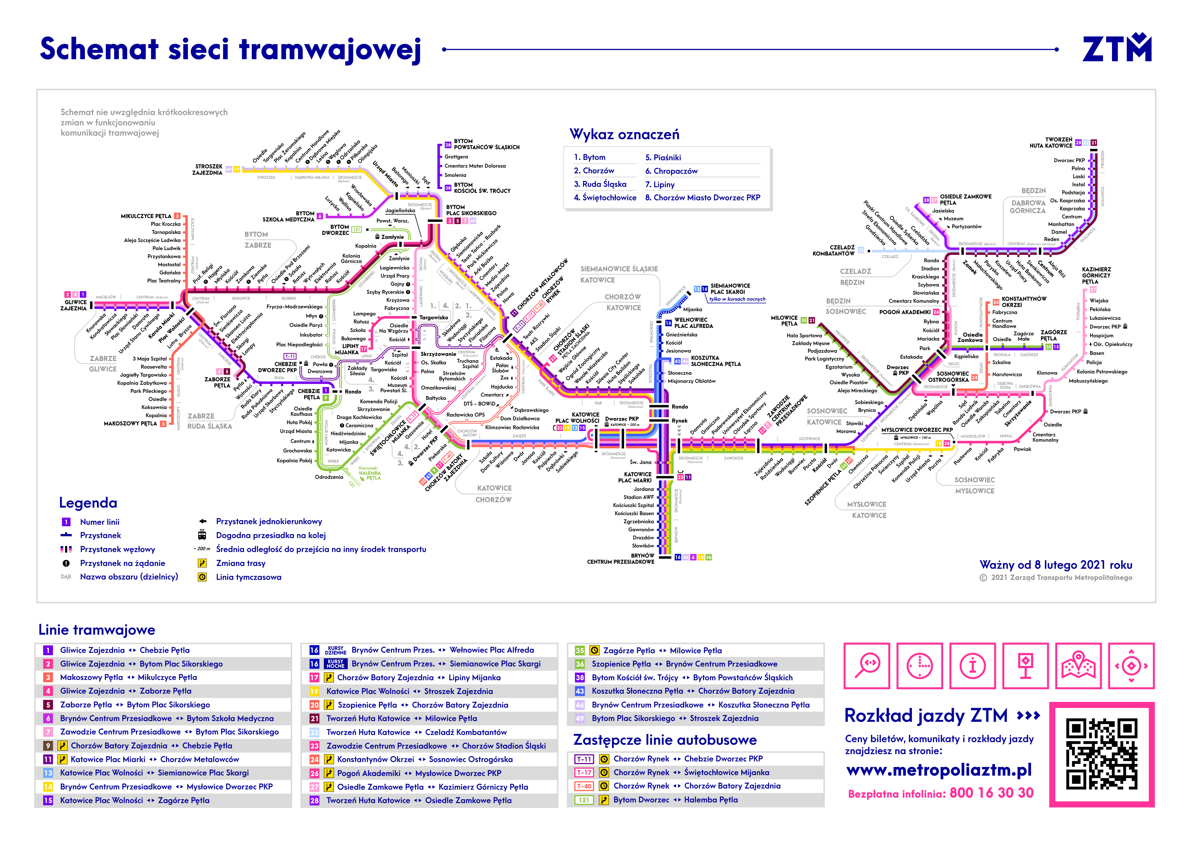 Silesia trams — Maps