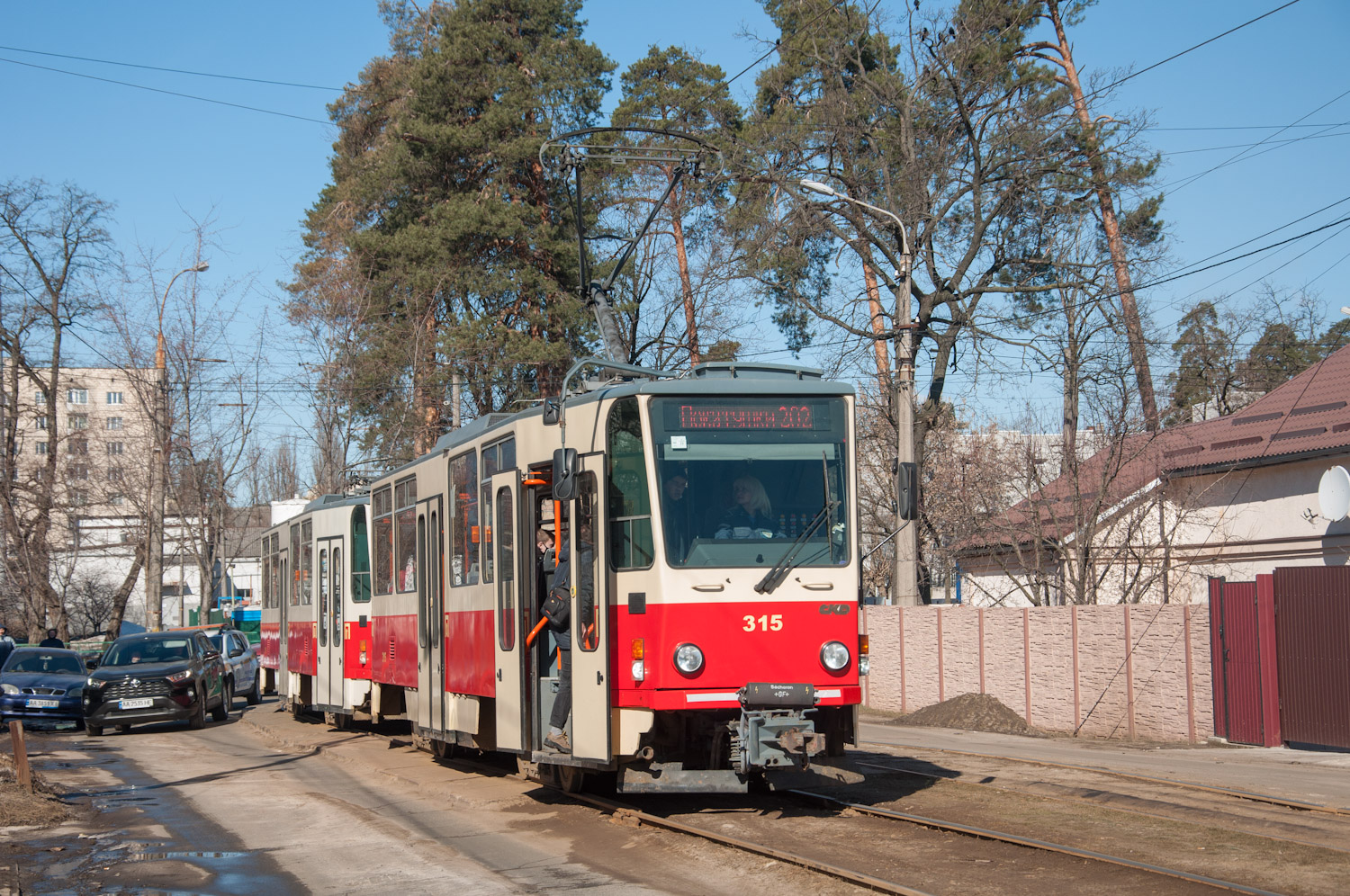 Киев, Tatra T6A5 № 315; Киев — Покатушки 06.03.21 на трамваях Tatra T6A5 и БКМ 843