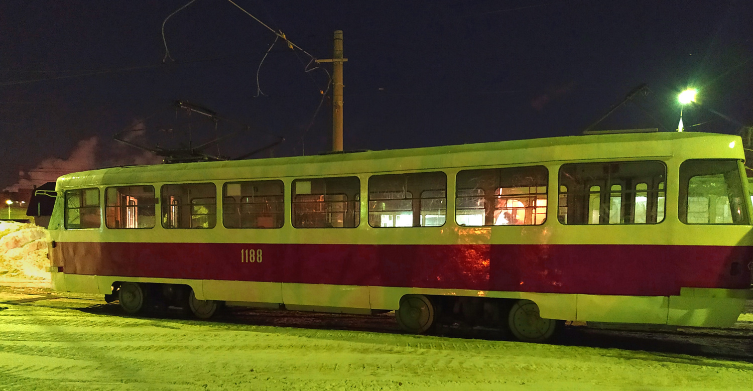 Самара, Tatra T3SU (двухдверная) № 1188; Самара — Северное трамвайное депо