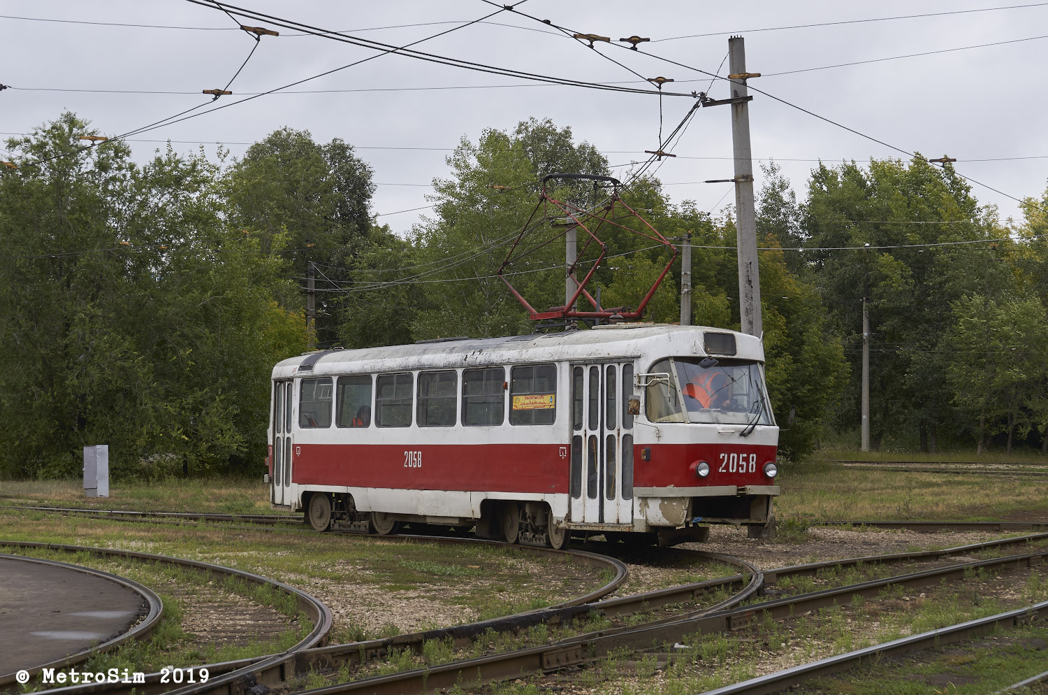 Самара, Tatra T3SU (двухдверная) № 2058; Самара — Конечные станции и кольца (трамвай)