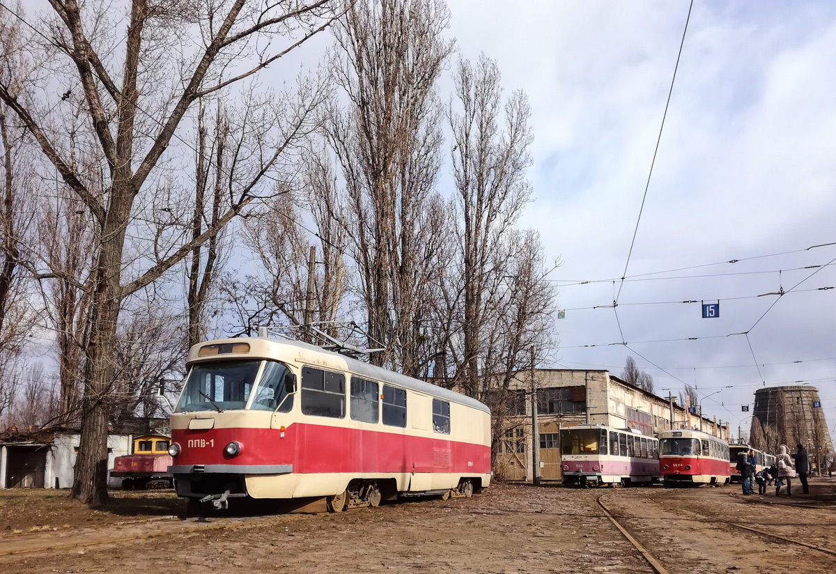 Киев, Tatra T3SU (двухдверная) № ППВ-1; Киев — Трамвайные депо: Дарницкое