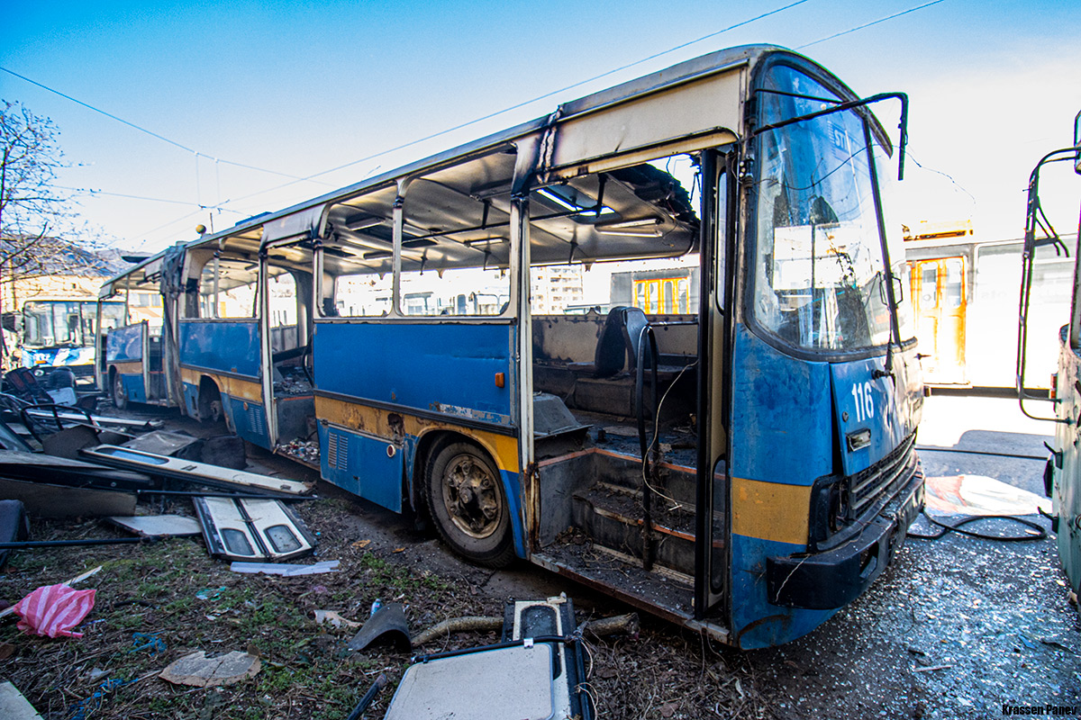 Враца, Ikarus 280.92 № 116; Враца — Бракуване на старите тролейбуси — Март 2021  • Утилизация старых троллейбусов — март 2021 г.