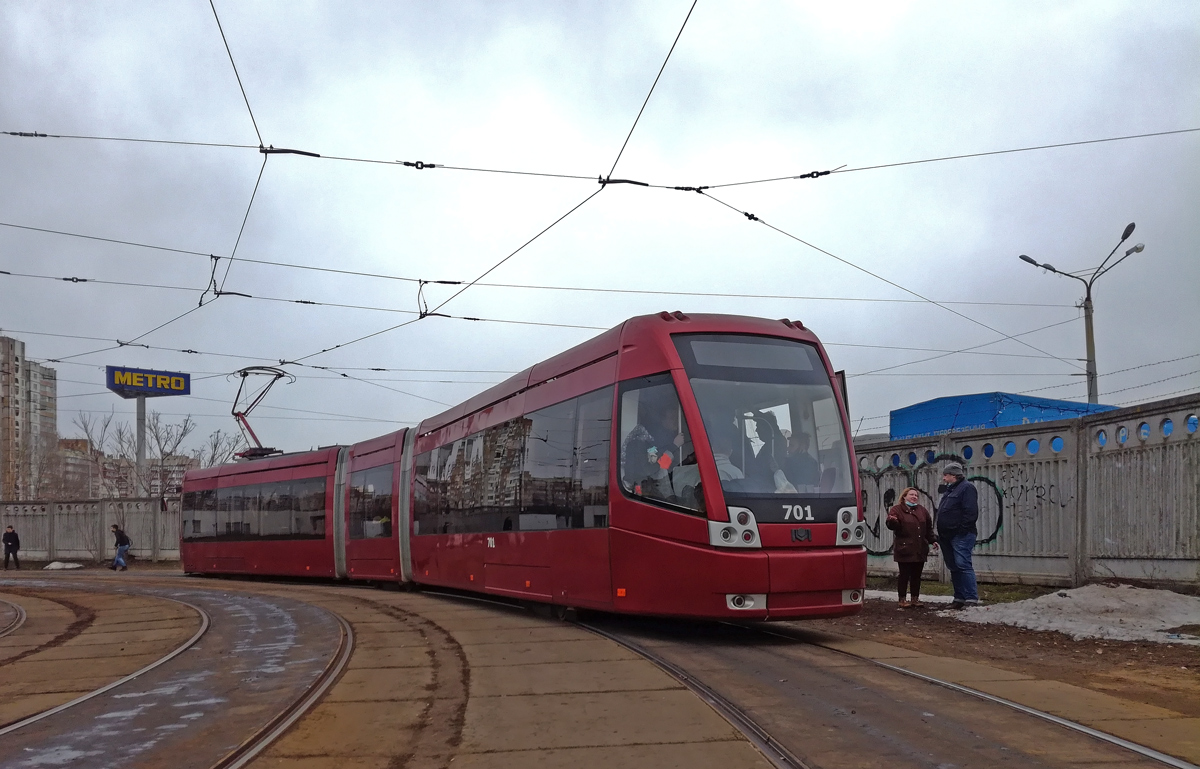 Кіеў, Богдан TR843 № 701; Кіеў — Покатушки 06.03.21 на трамваях Tatra T6A5 и БКМ 843