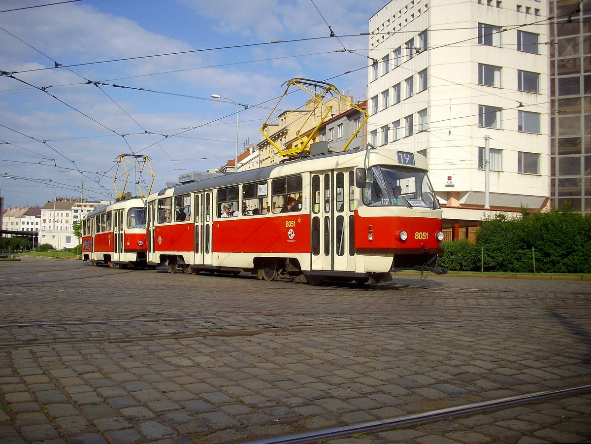 Прага, Tatra T3M2-DVC № 8051