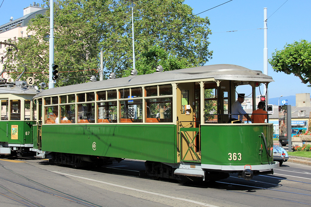 Женева, SIG C4 № 363; Женева — 150 лет женевским трамваям