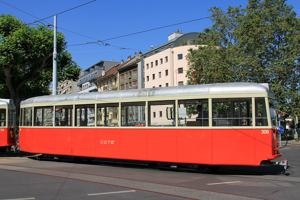Geneva, FFA/SWP B4 № 308; Geneva — 150th anniversary of Geneva's trams