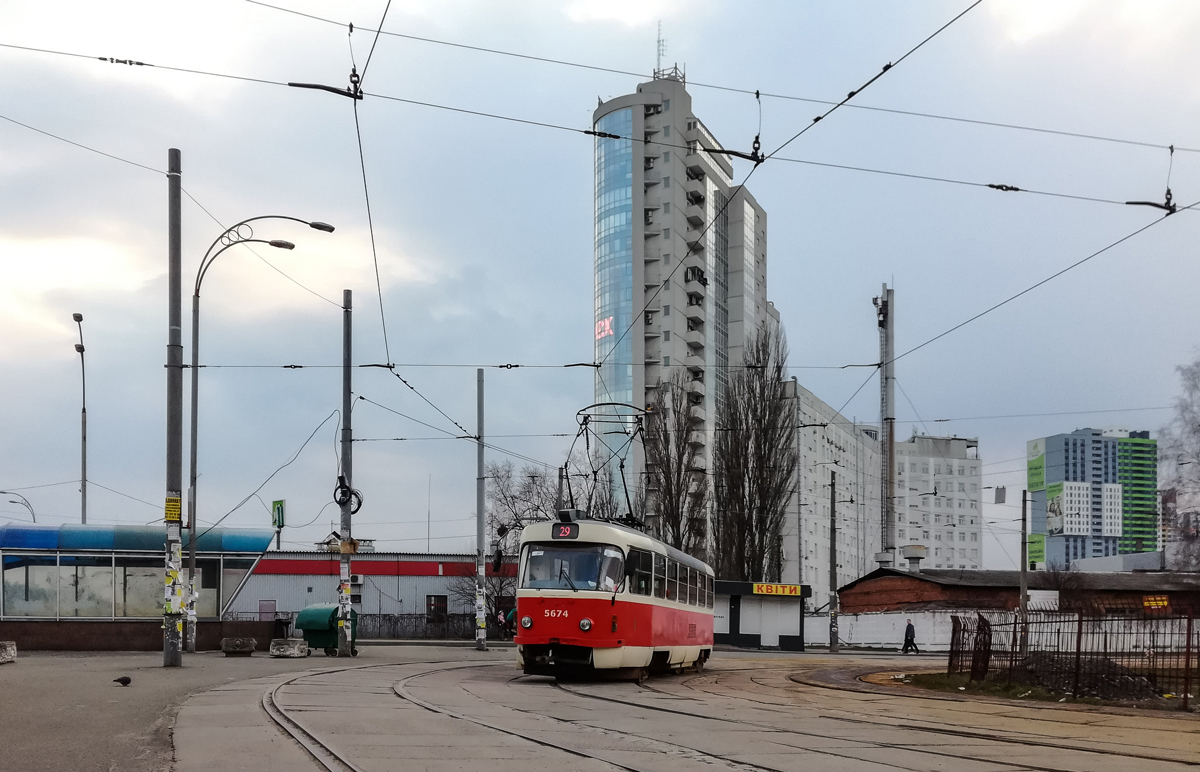 Киев, Tatra T3SUCS № 5674; Киев — Конечные станции и кольца