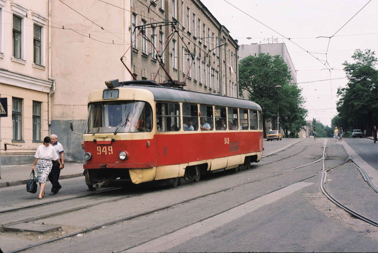 Донецк, Tatra T3SU № 949 (3949); Донецк — Фотографии Matti и Томаса Фишера — 06.1992