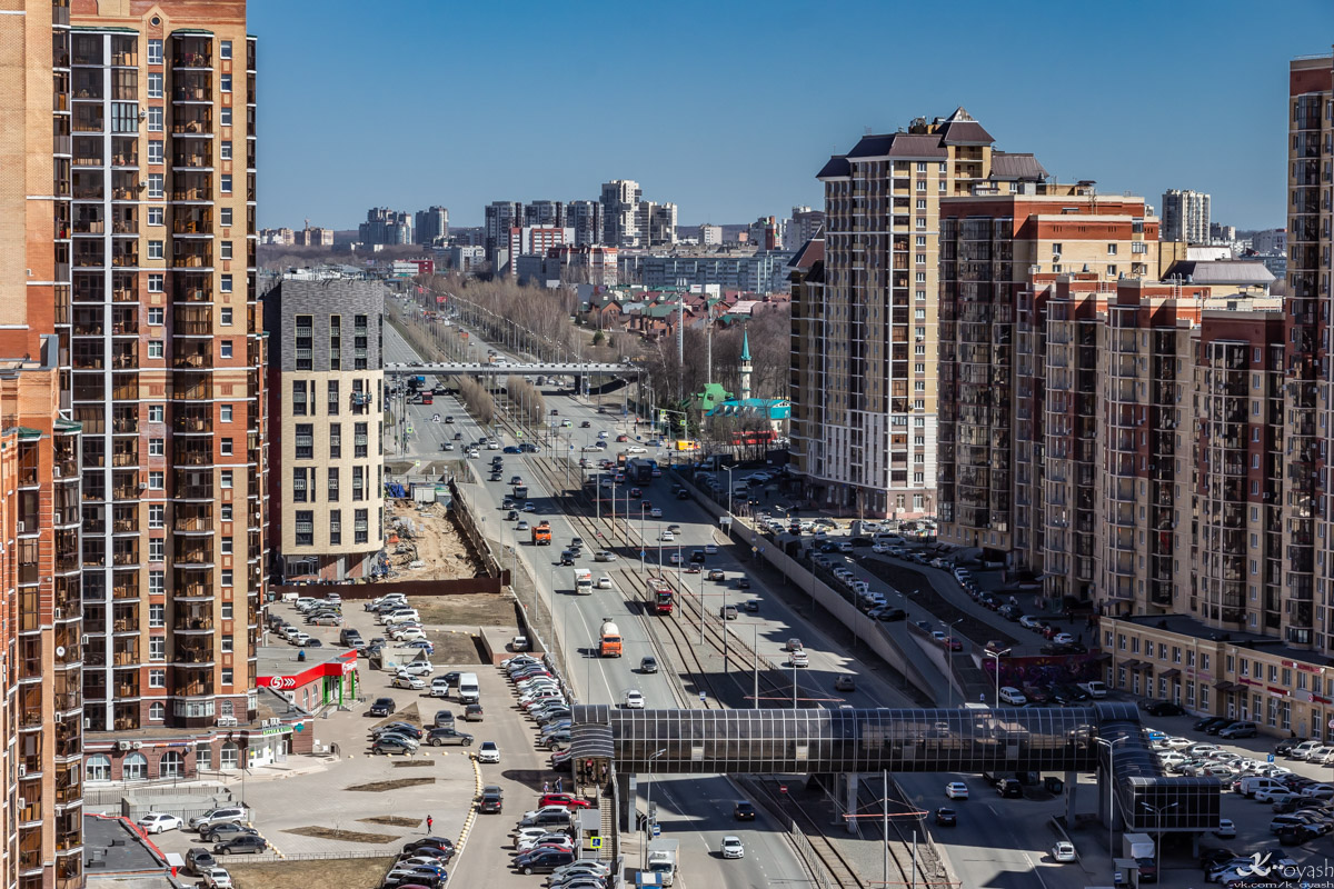 Kazan — Big tram circle; Kazan — ET Lines [5] — South; Kazan — Photos from a height
