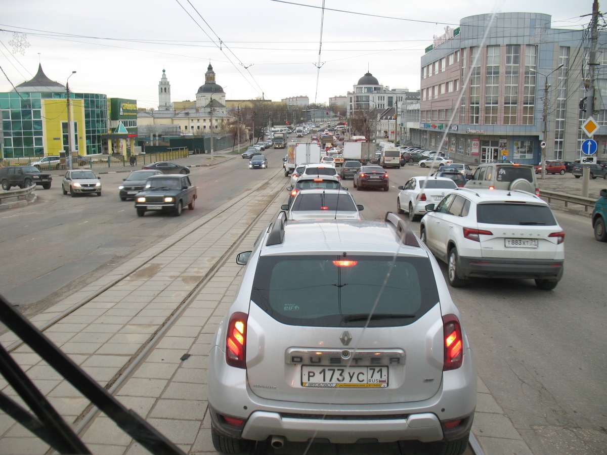 Tula — Wiews from tram driver's cabine