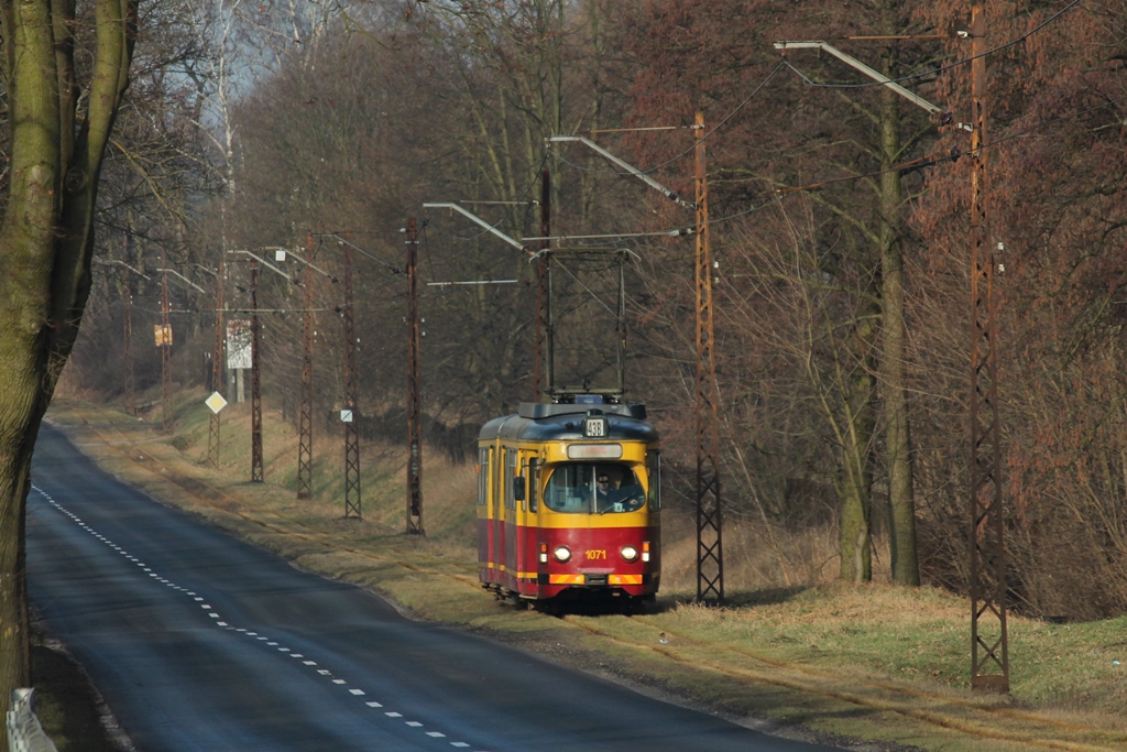 Лодзь, Duewag GT6 № 1071; Лодзь — Пригородные трамваи — Лютомерск
