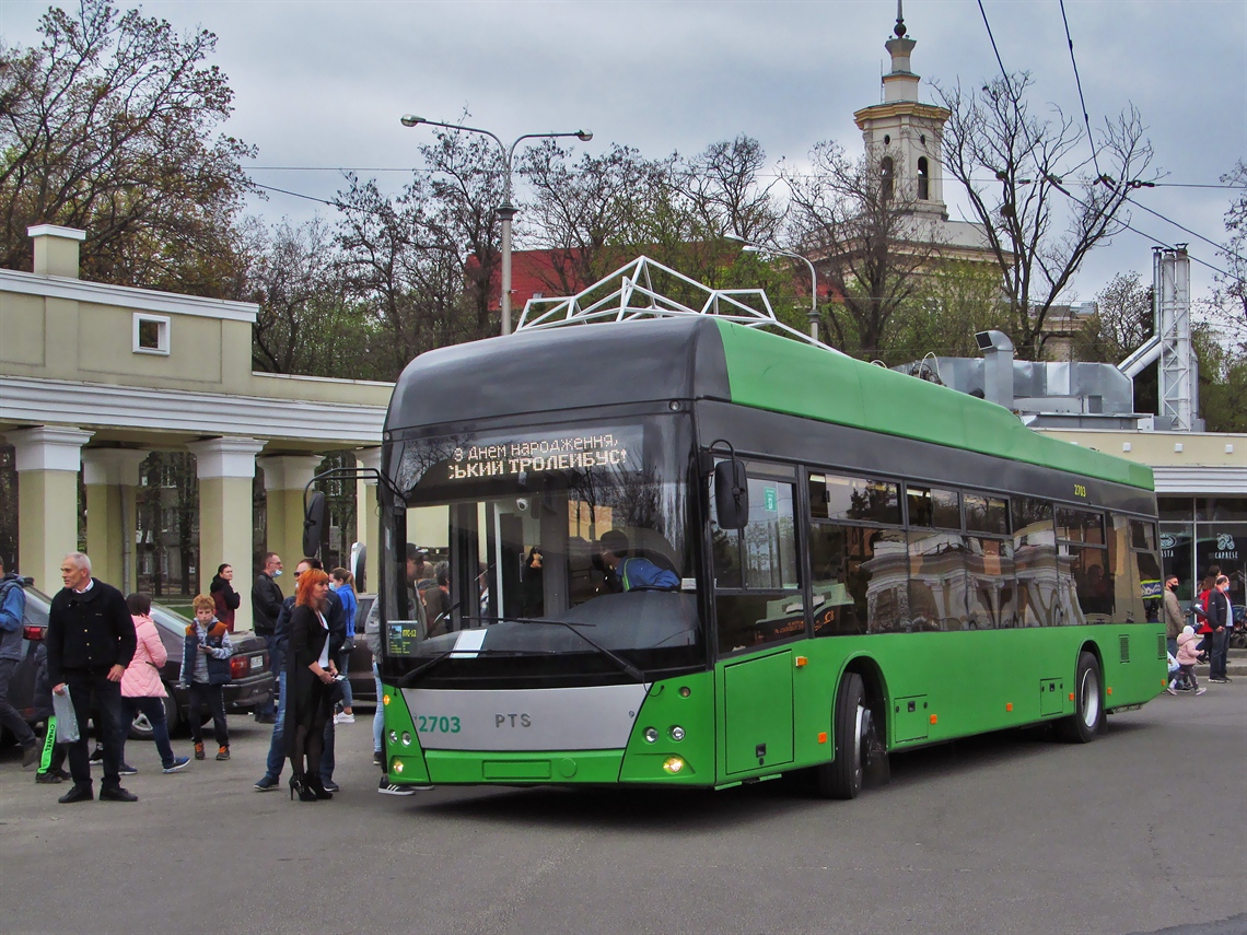 Harkova, PTS 12 # 2703; Harkova — Kharkiv trolleybus birthday 1.05.2021