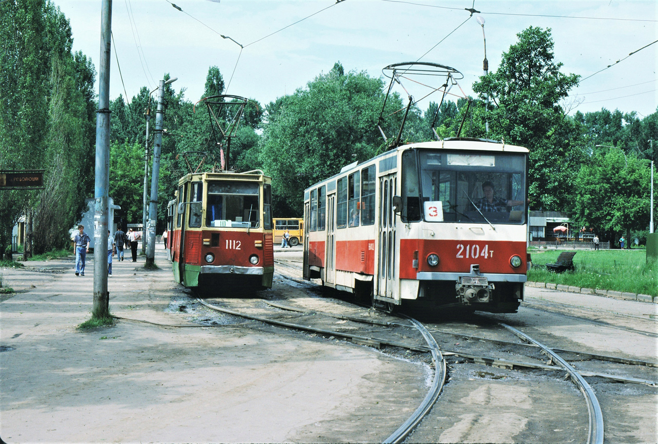 Липецк, 71-605 (КТМ-5М3) № 1112; Липецк, Tatra T6B5SU № 2104