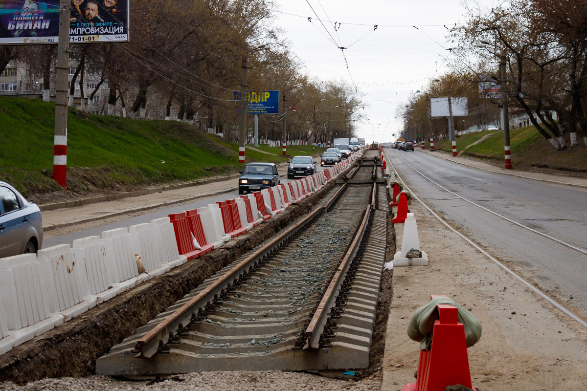 烏里揚諾夫斯克 — Inzenskaya street reconstruction; 烏里揚諾夫斯克 — Tram lines: Zheleznodorozhniy district