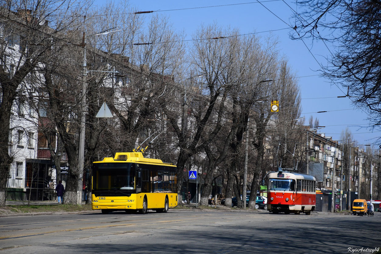 Киев, Богдан Т70110 № 3363; Киев, Tatra T3SUCS № 5563