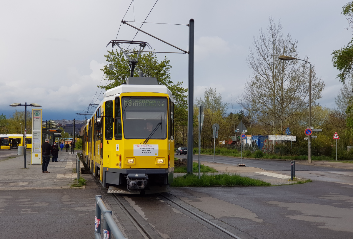 Берлин, Tatra KT4DM № 6166; Берлин — Последние дни работы вагонов Tatra в Берлине