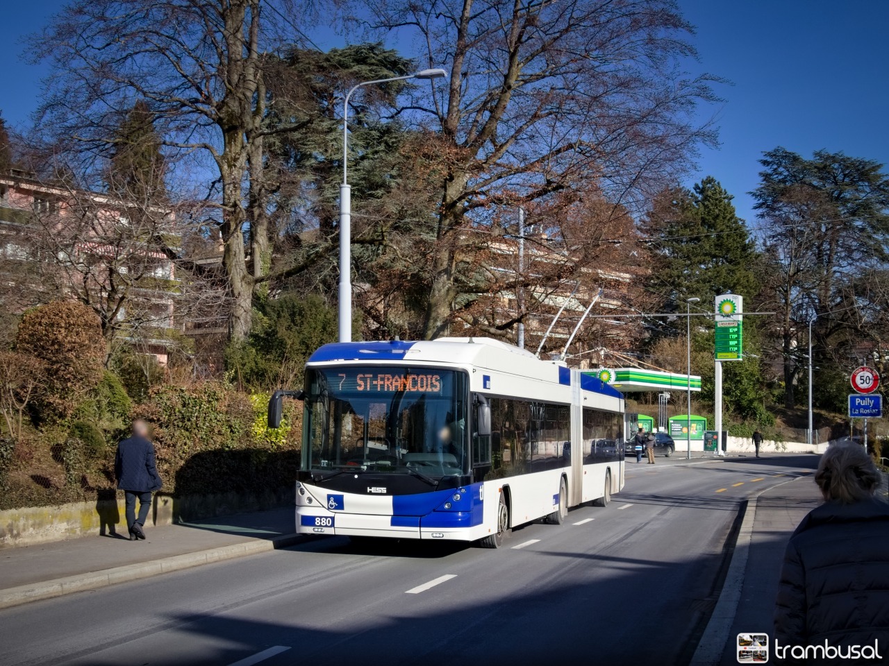 Лозанна, Hess SwissTrolley 4 (BGT-N2D) № 880