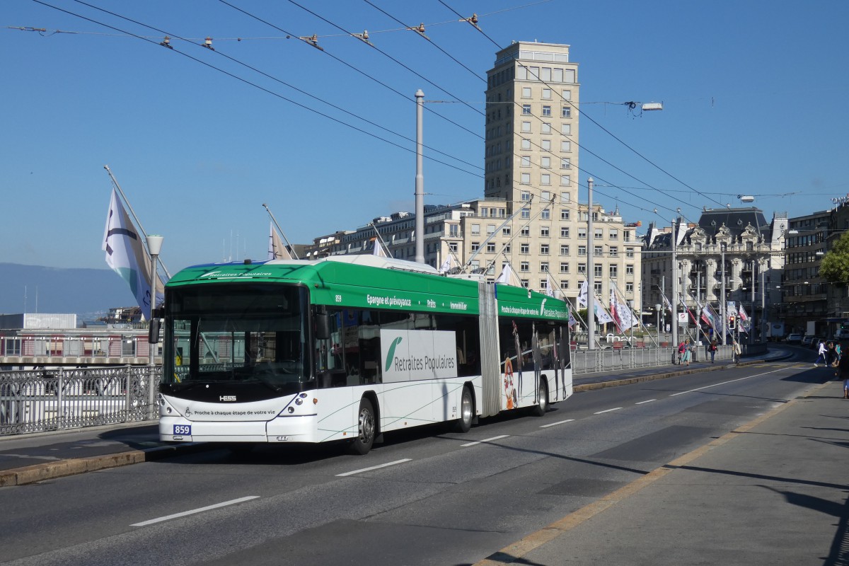 Lausanne, Hess SwissTrolley 3 (BGT-N2C) № 859