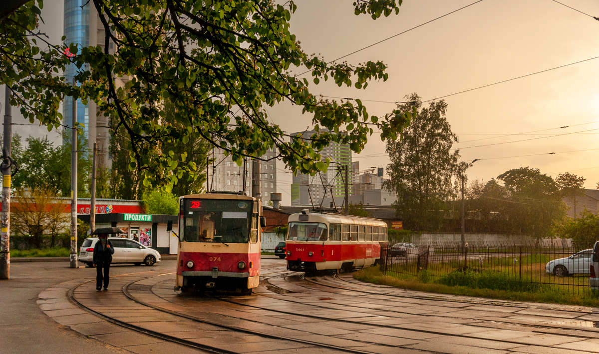 Kyjev, Tatra T6B5SU č. 074; Kyjev — Terminus stations