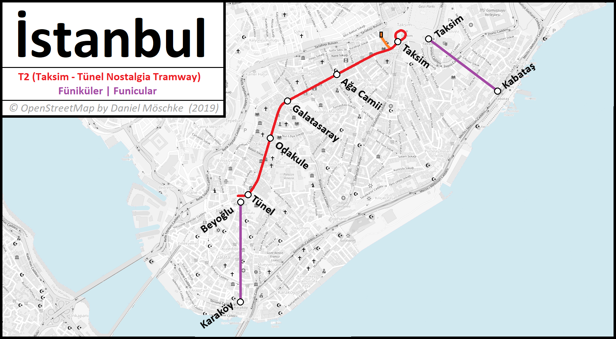 Стамбул — Схемы трамвайных линий; Стамбул — Фуникулёр — Схемы