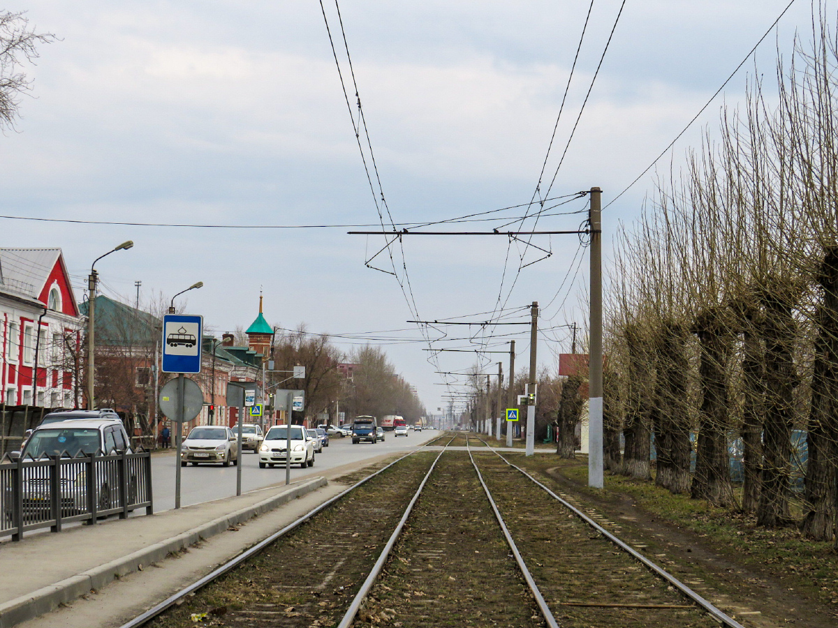 Omsk — Tram lines, left bank