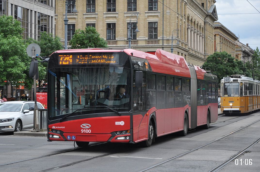 Будапешт, Solaris Trollino IV 18 Škoda № 9100
