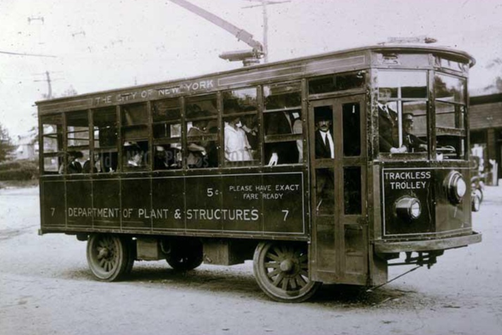 Нью-Йорк, Atlas Trollibus № 7; Нью-Йорк — Исторические фотографии — троллейбус