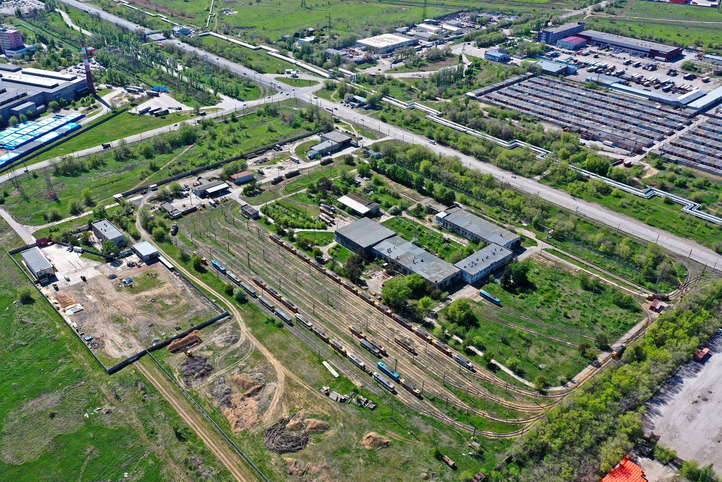 Волжский — Разные фотографии; Волжский — Трамвайное депо; Волжский — Трамвайные линии и инфраструктура