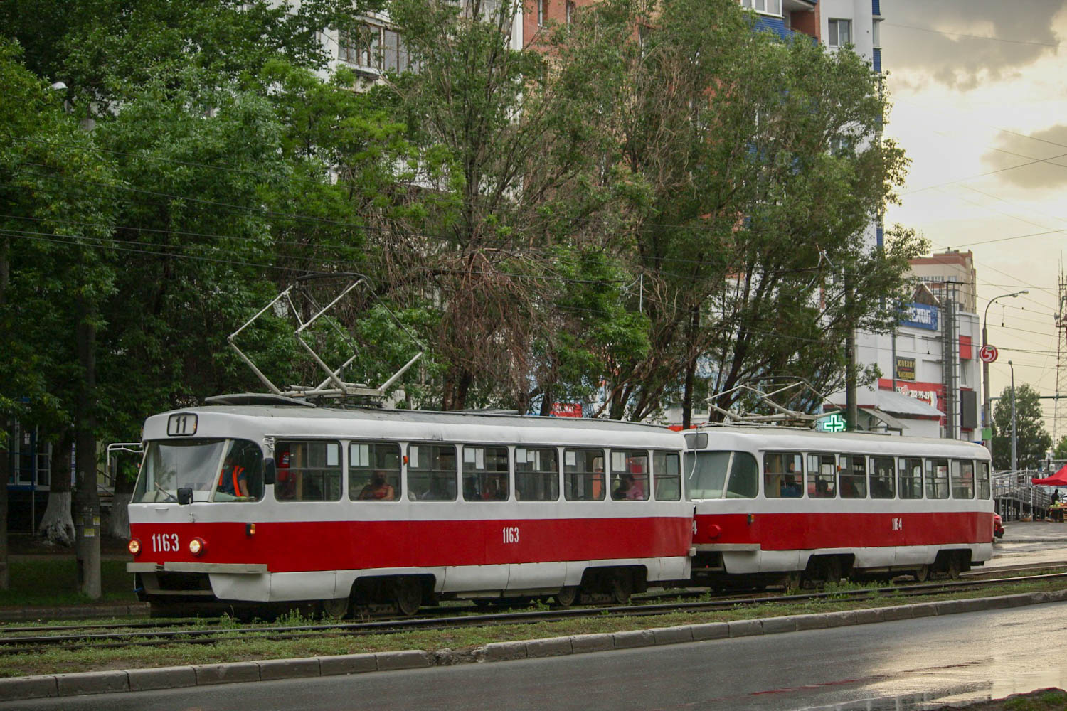 Самара, Tatra T3SU (двухдверная) № 1163